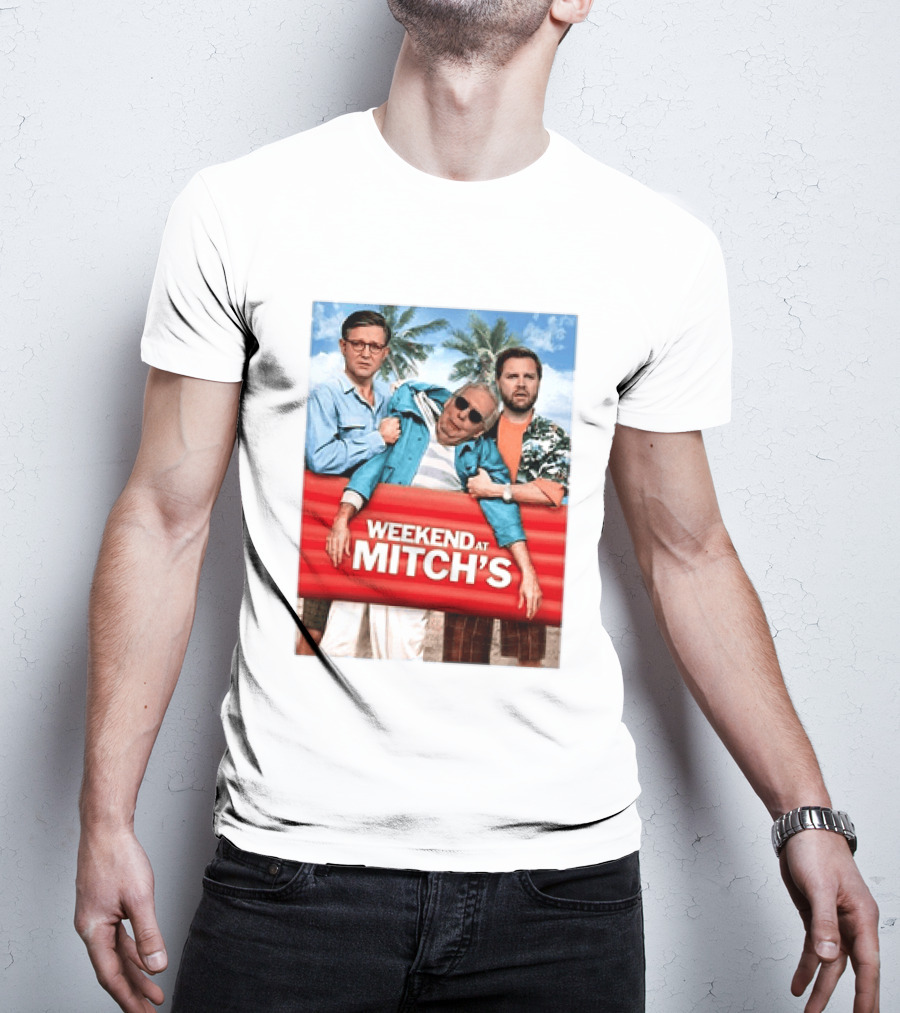 Weekend At Mitch's Meme Mitch McConnell Tropical Comedy T-Shirt