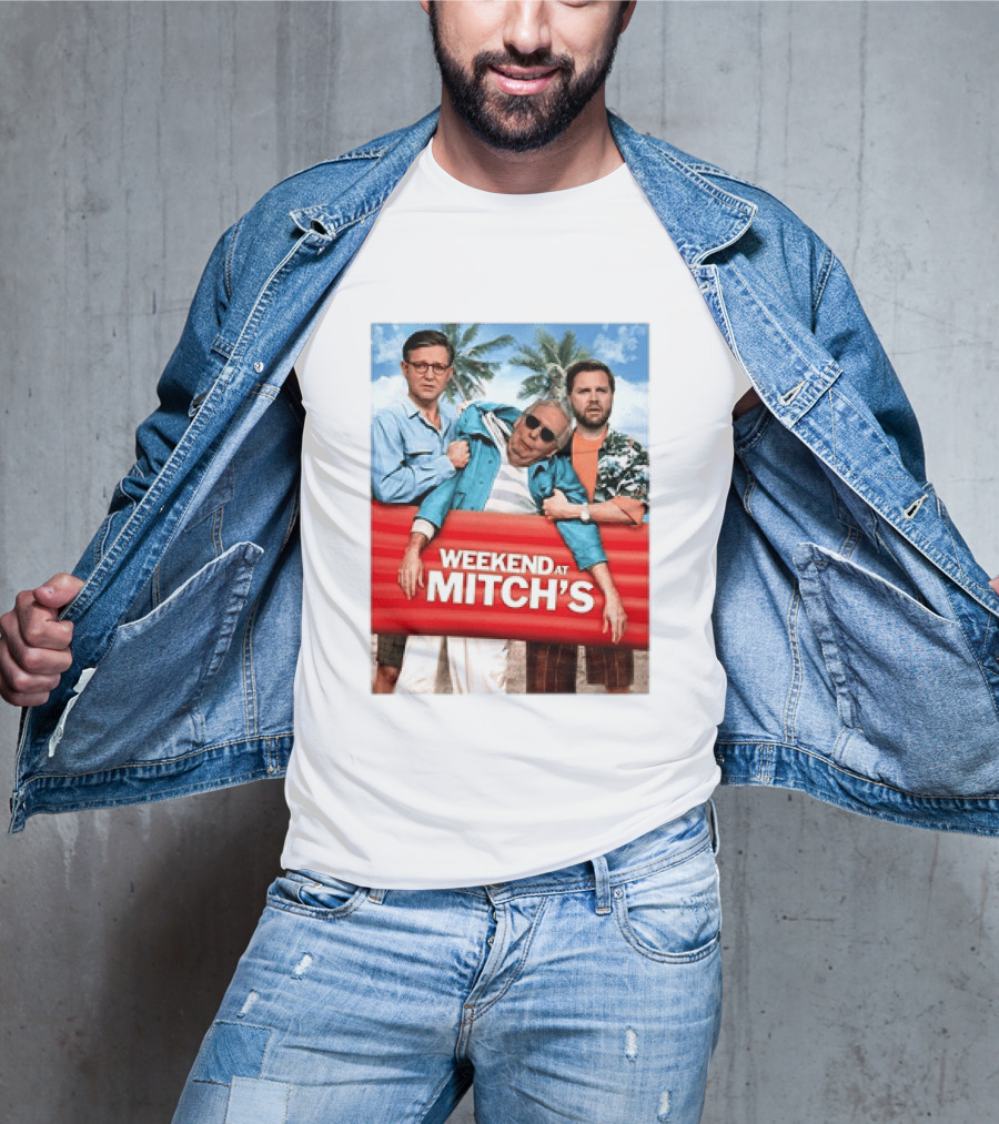 Weekend At Mitch's Meme Mitch McConnell Tropical Comedy T-Shirt