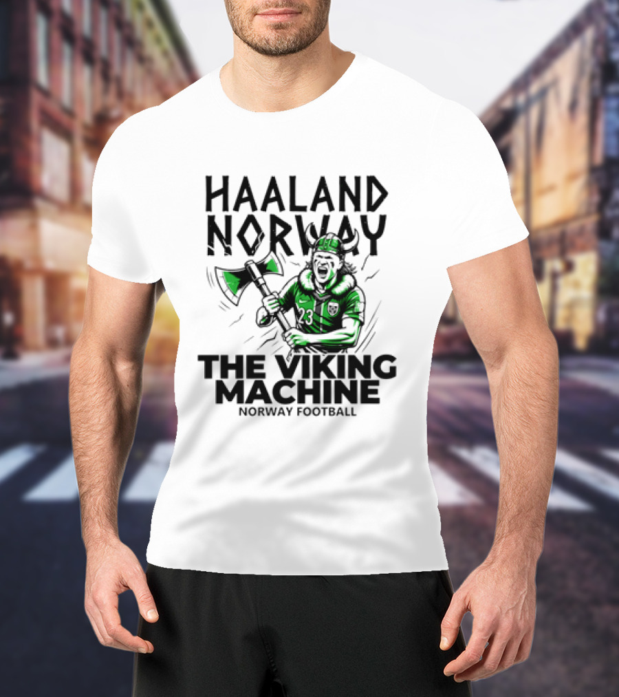 Haaland Norway The Viking Machine Norway Football T-Shirt