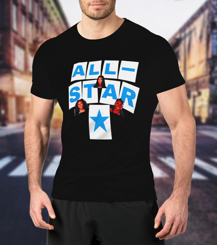 Atlanta Dream Angel Reese All Star Trio Basketball WNBA 2026 T-Shirt