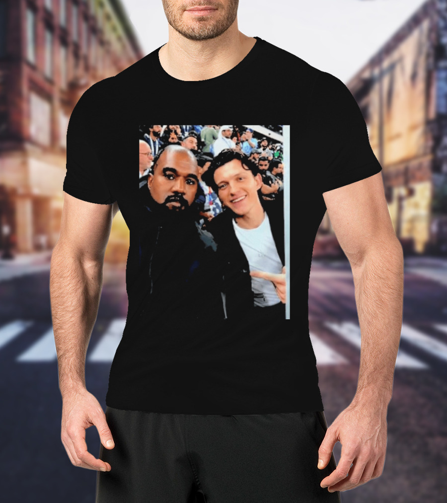Kanye West And Tom Holland Iconic Celebrity Selfie At Event T-Shirt