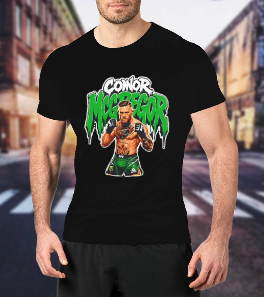 Conor McGregor UFC Fighter In Green Shorts With Tattoos T-Shirt
