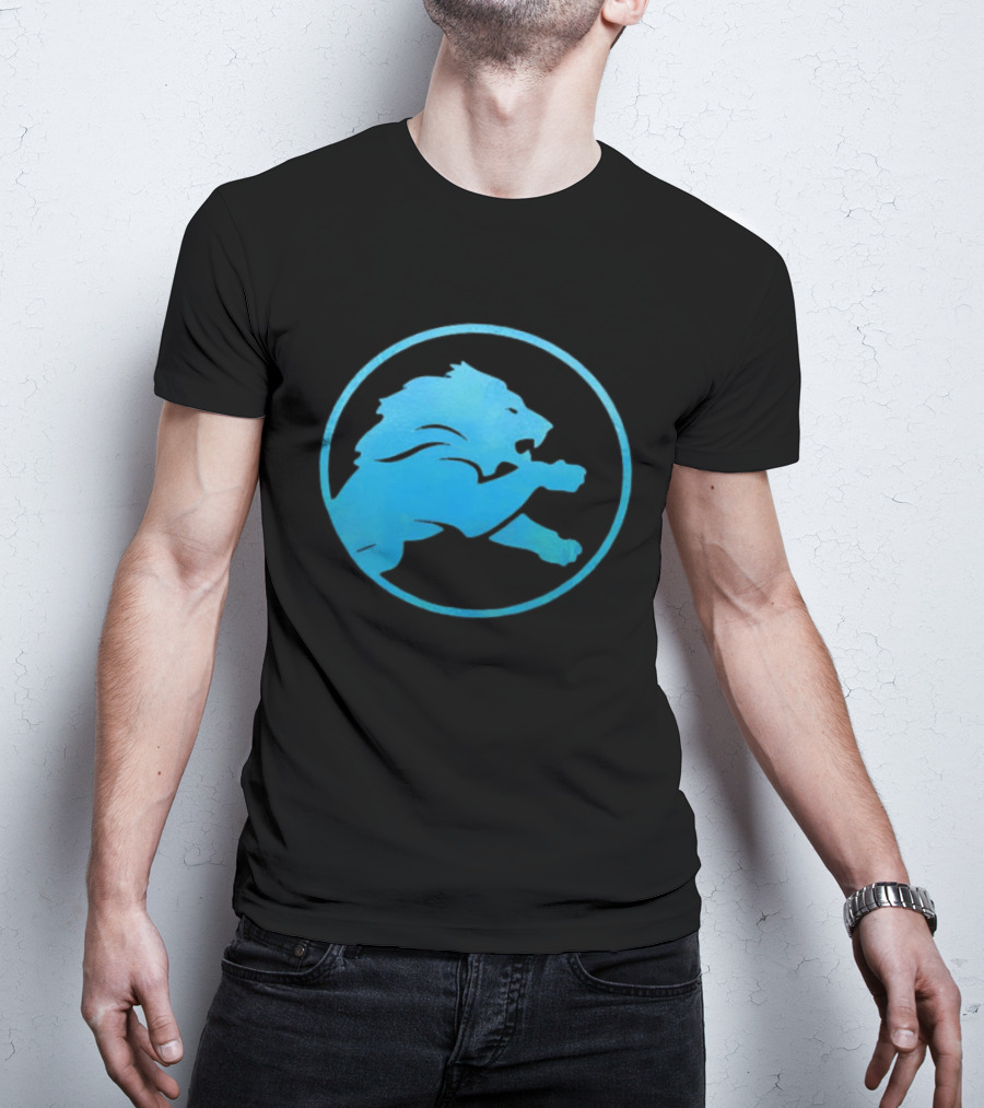 Detroit Lions Roaring Blue Iconic Circle T-Shirt