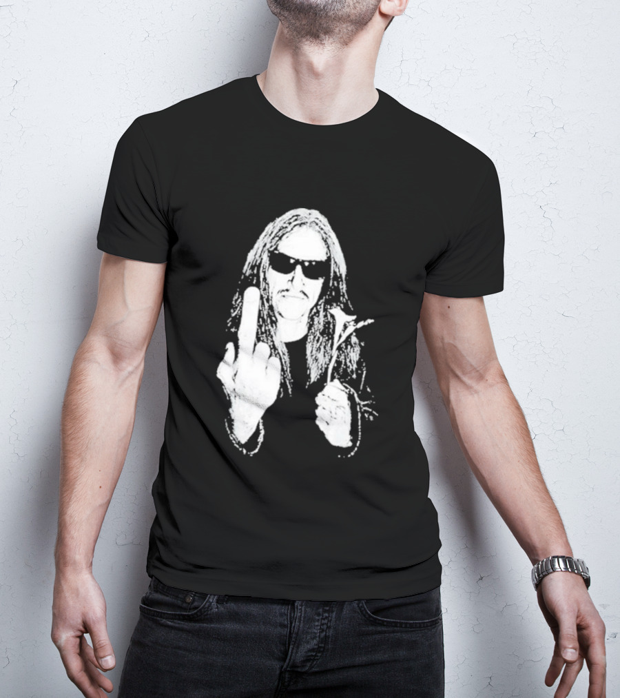 Lemmy Kilmister Middle Finger Flower Motorhead T-Shirt