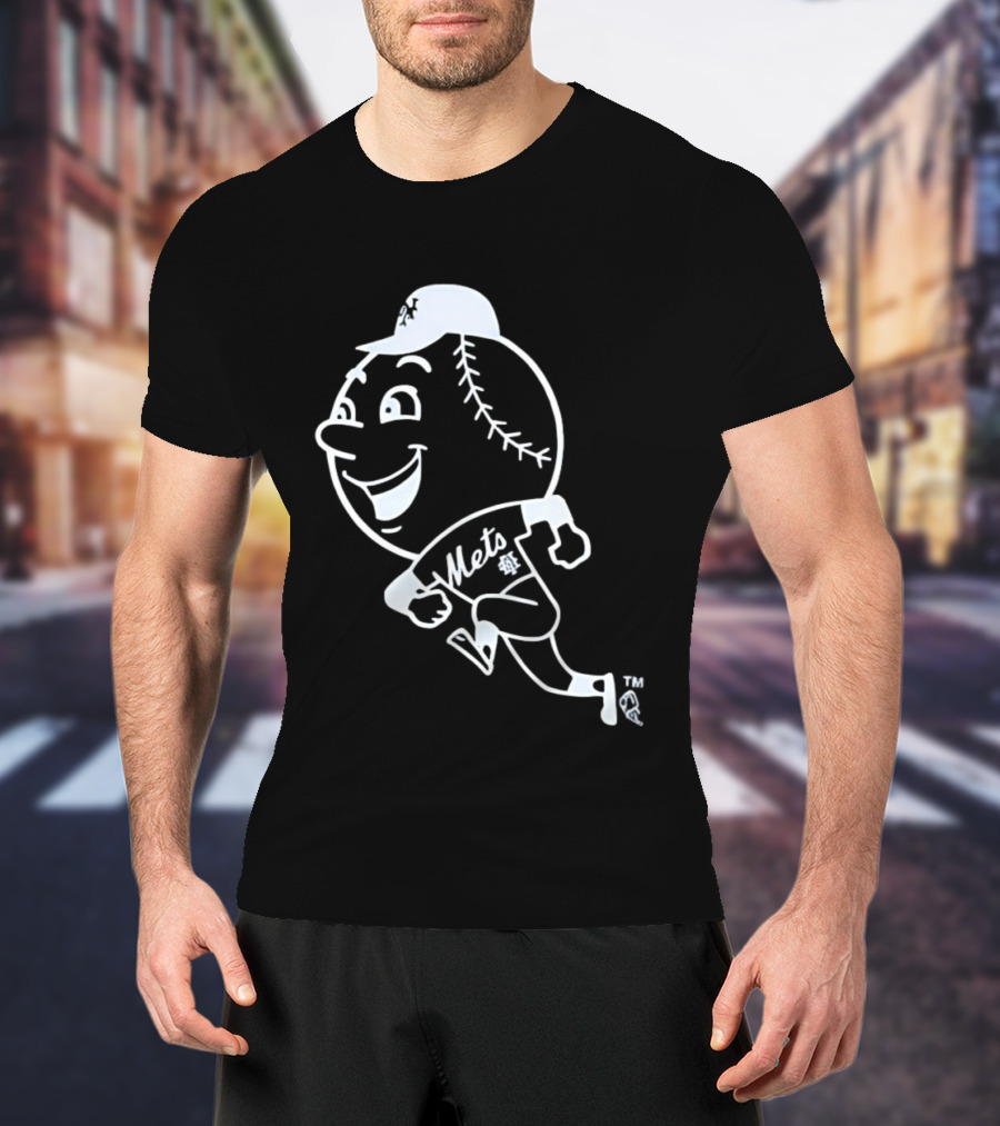 Mets Mr. Met Running Baseball T-Shirt