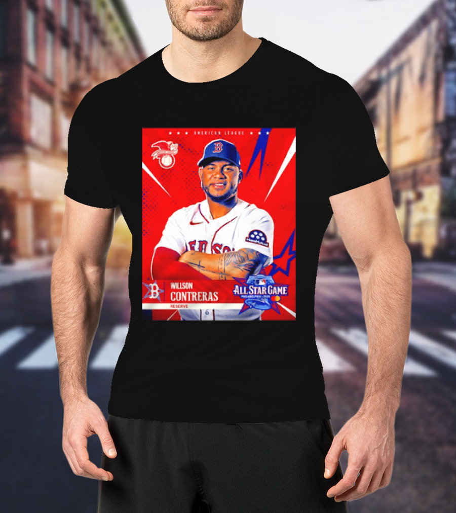 Boston Red Sox Willson Contreras 2026 All Star Game Reserve American League T-Shirt