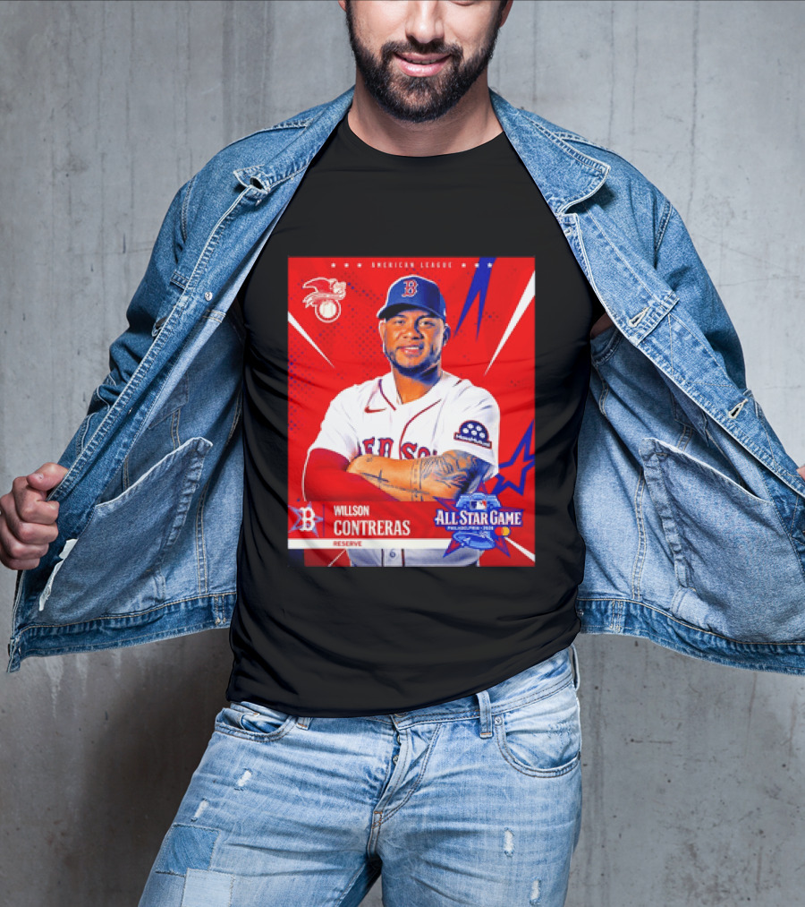 Boston Red Sox Willson Contreras 2026 All Star Game Reserve American League T-Shirt