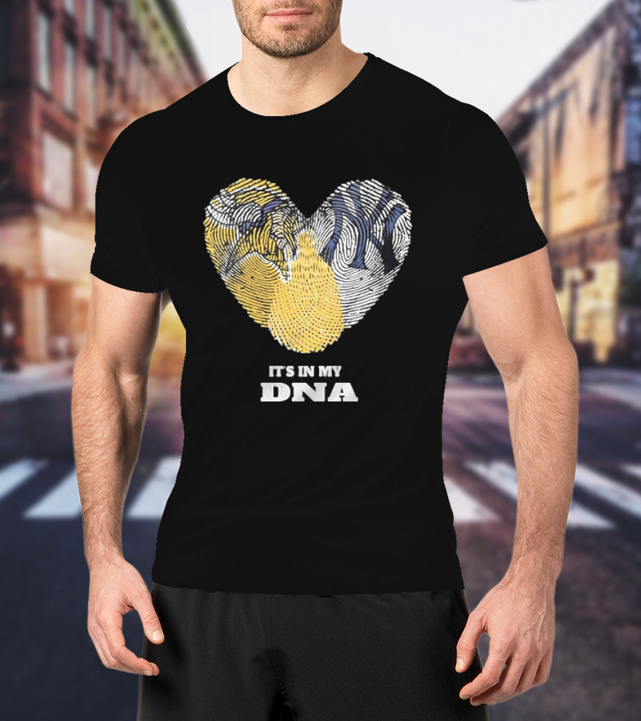 New York Yankees Heart It's In My DNA Fingerprint T-Shirt