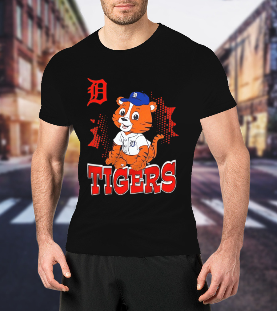 Paws D TIGERS Detroit Tiger Cub Baseball T-Shirt