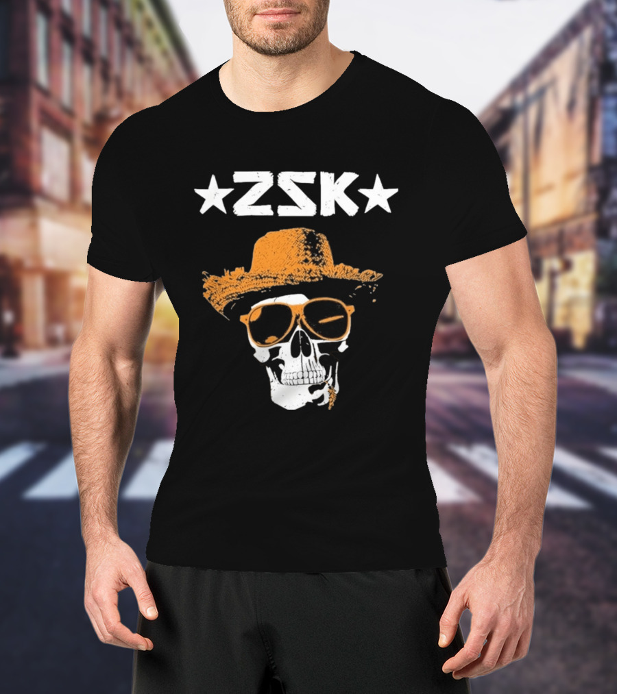 ZSK Skull Hat Sunglasses Iconic Summer Vibe T-Shirt