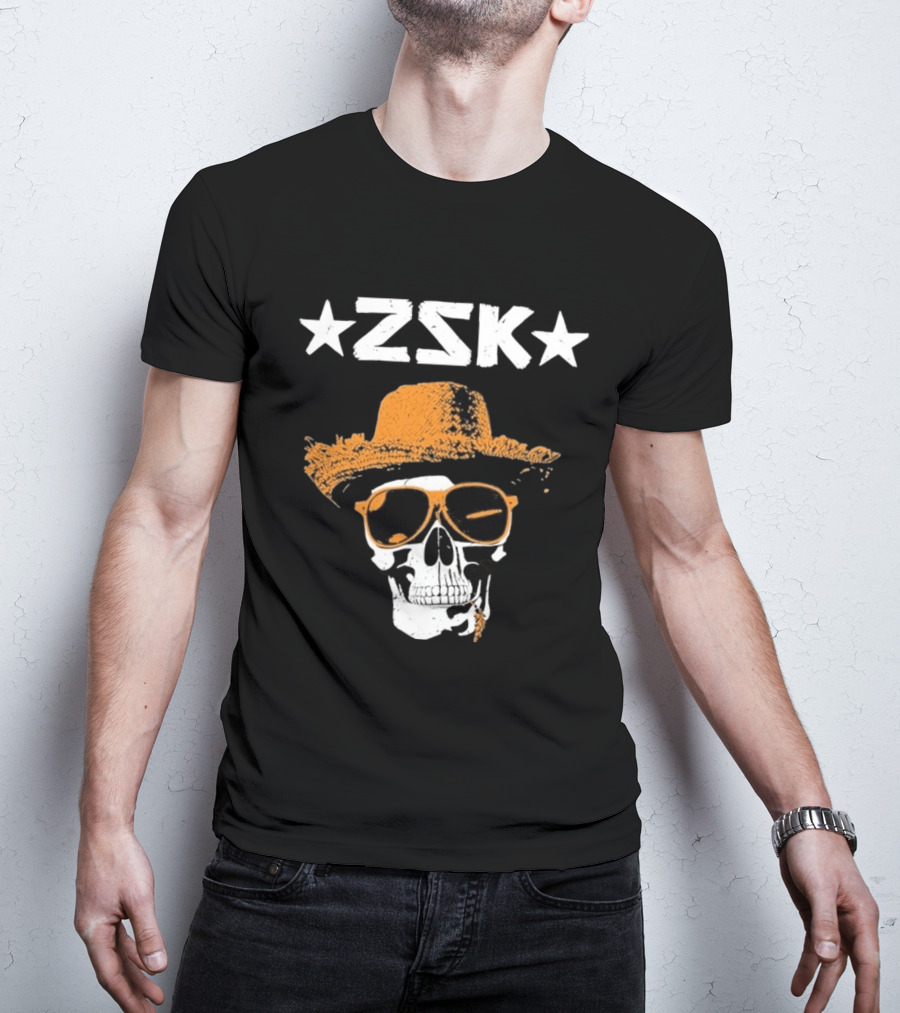 ZSK Skull Hat Sunglasses Iconic Summer Vibe T-Shirt