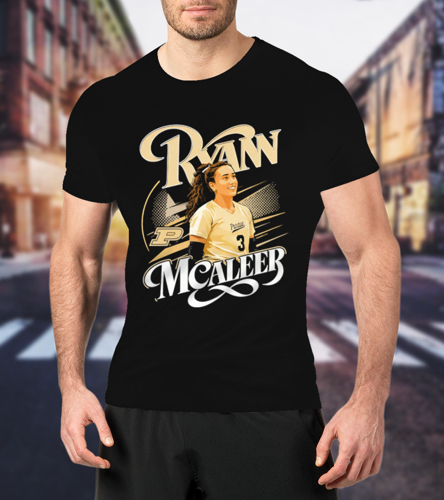 Ryan McAleer Purdue Number 3 NCAA College Athletics T-Shirt