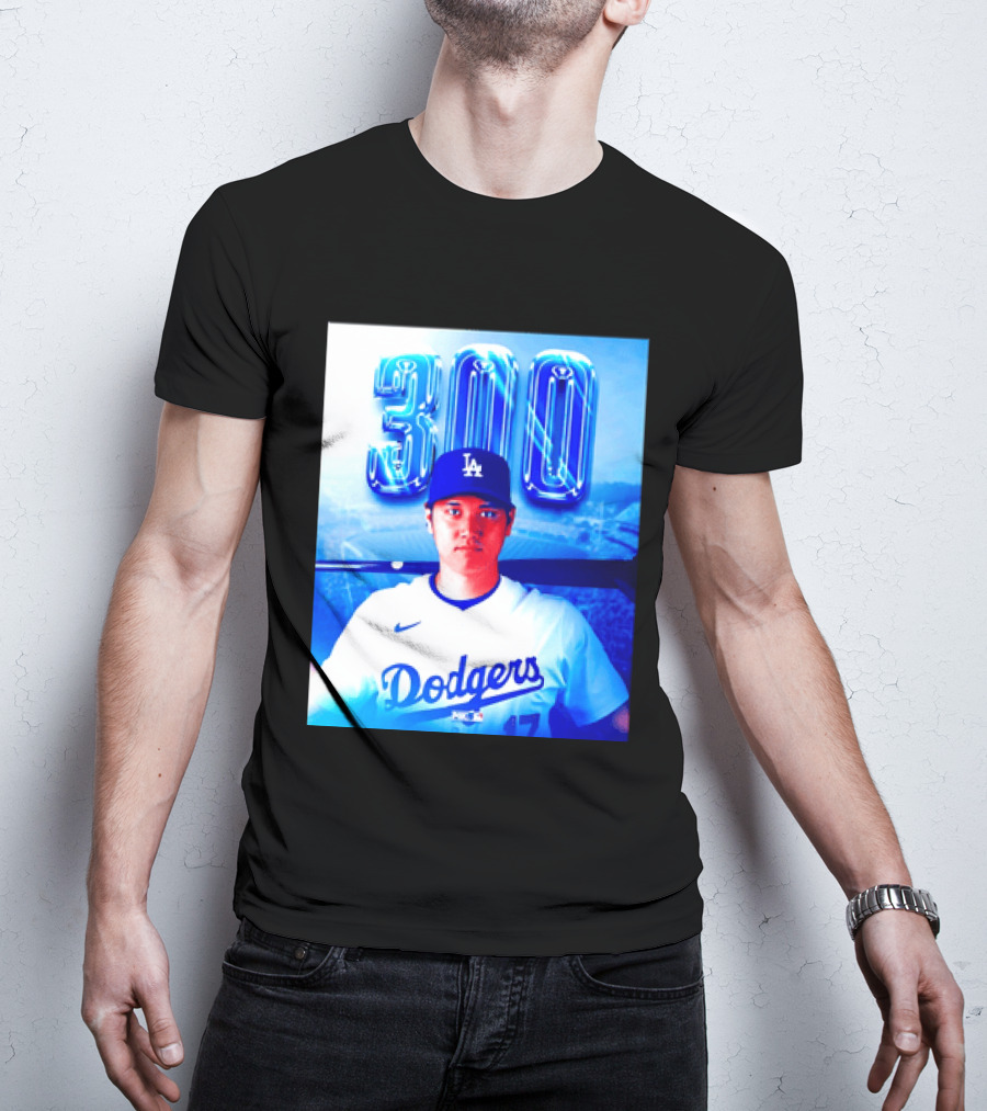 Shohei Ohtani 300 Home Runs Milestone Los Angeles Dodgers T-Shirt