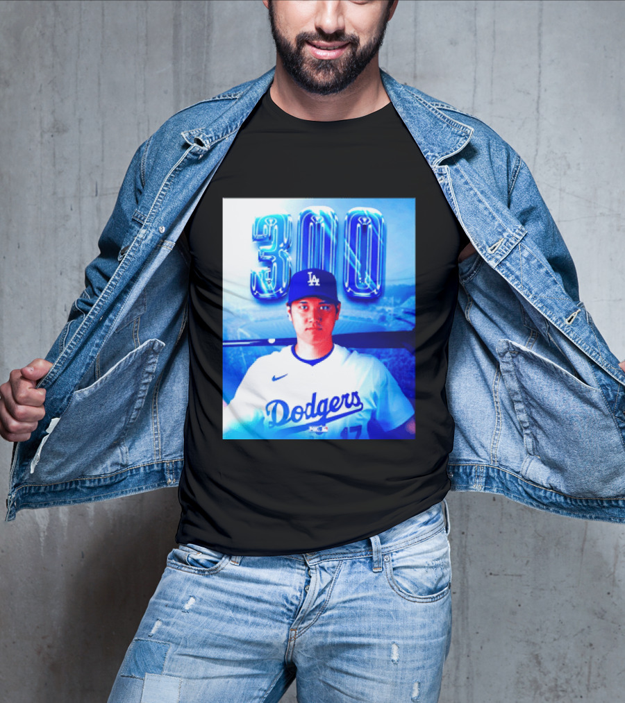Shohei Ohtani 300 Home Runs Milestone Los Angeles Dodgers T-Shirt