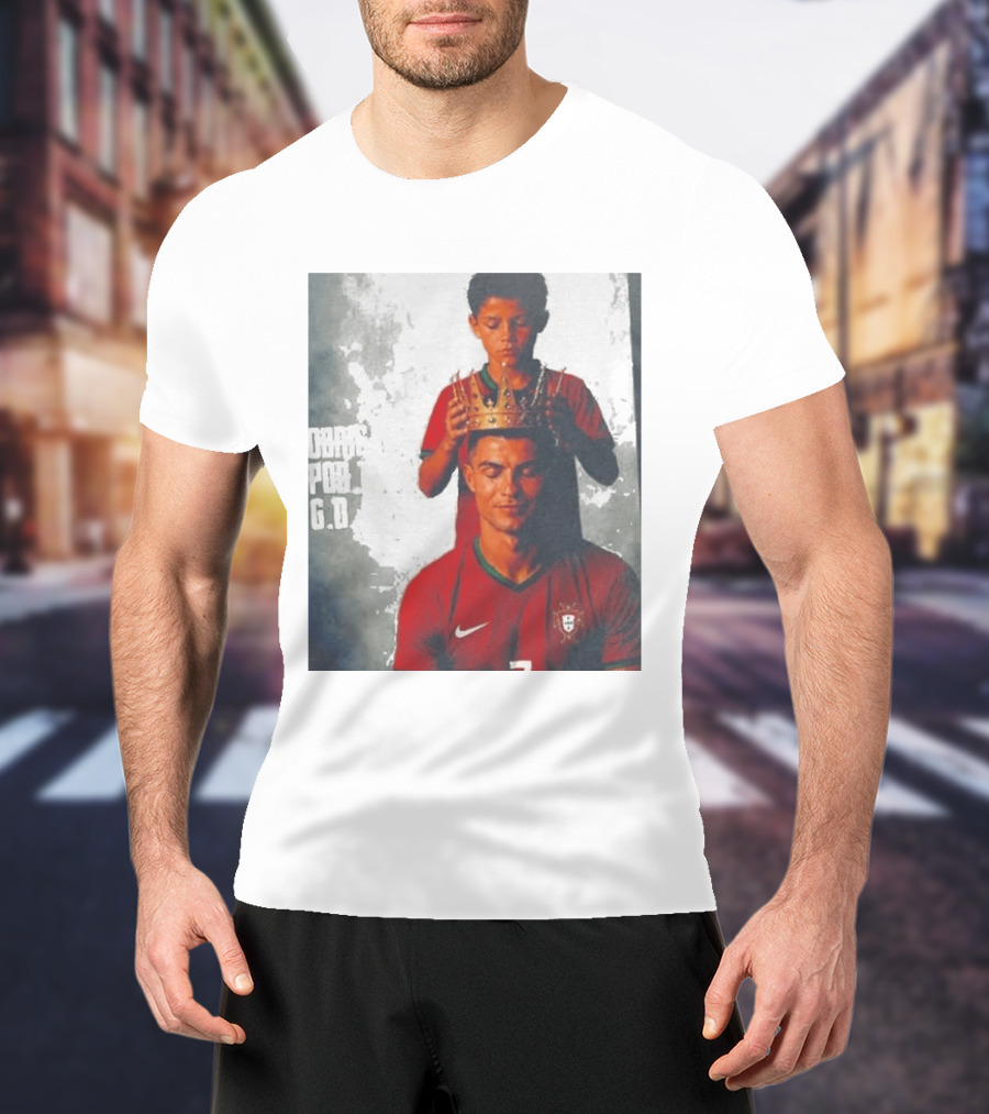 Cristiano Ronaldo Portugal Obrigado Por Tudo GOAT Crowned King Soccer Legend T-Shirt