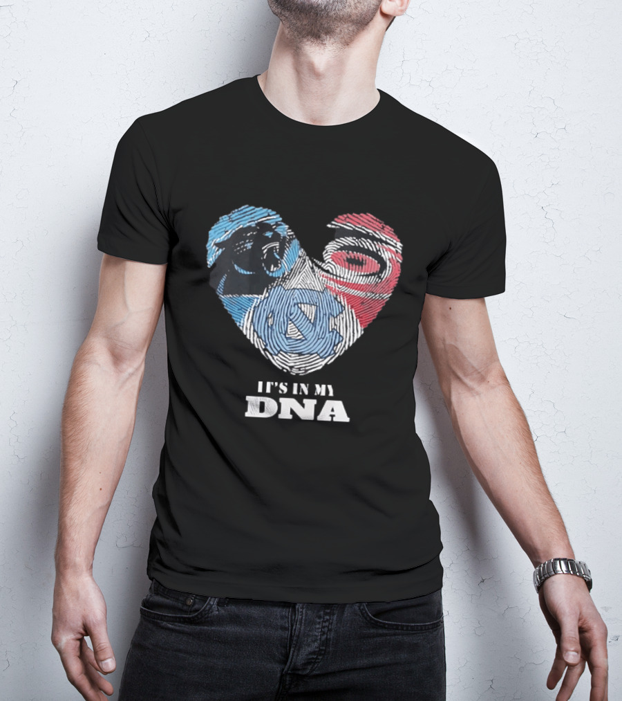 Carolina Panthers UNC Tar Heels Heart It's In My DNA T-Shirt