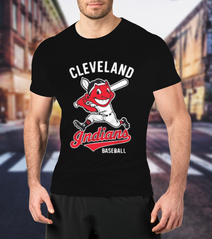 Cleveland Indians Baseball Chief Wahoo Cartoon Batter T-Shirt