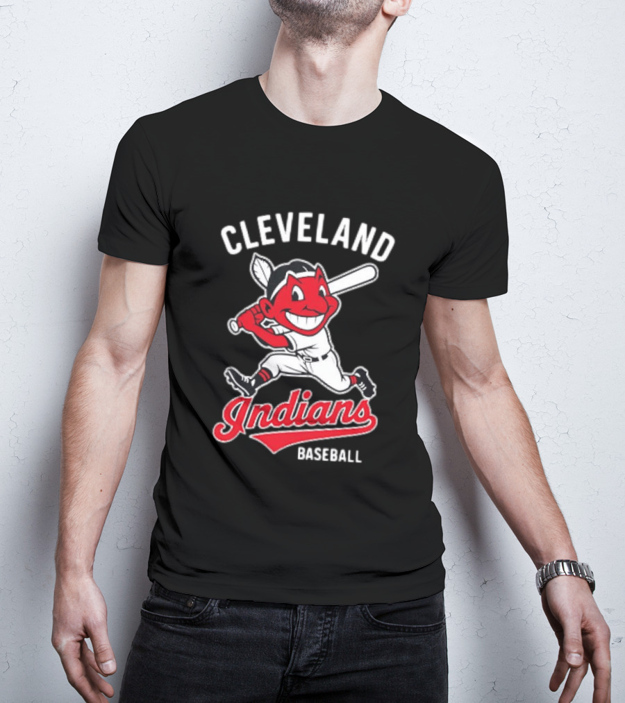 Cleveland Indians Baseball Chief Wahoo Cartoon Batter T-Shirt