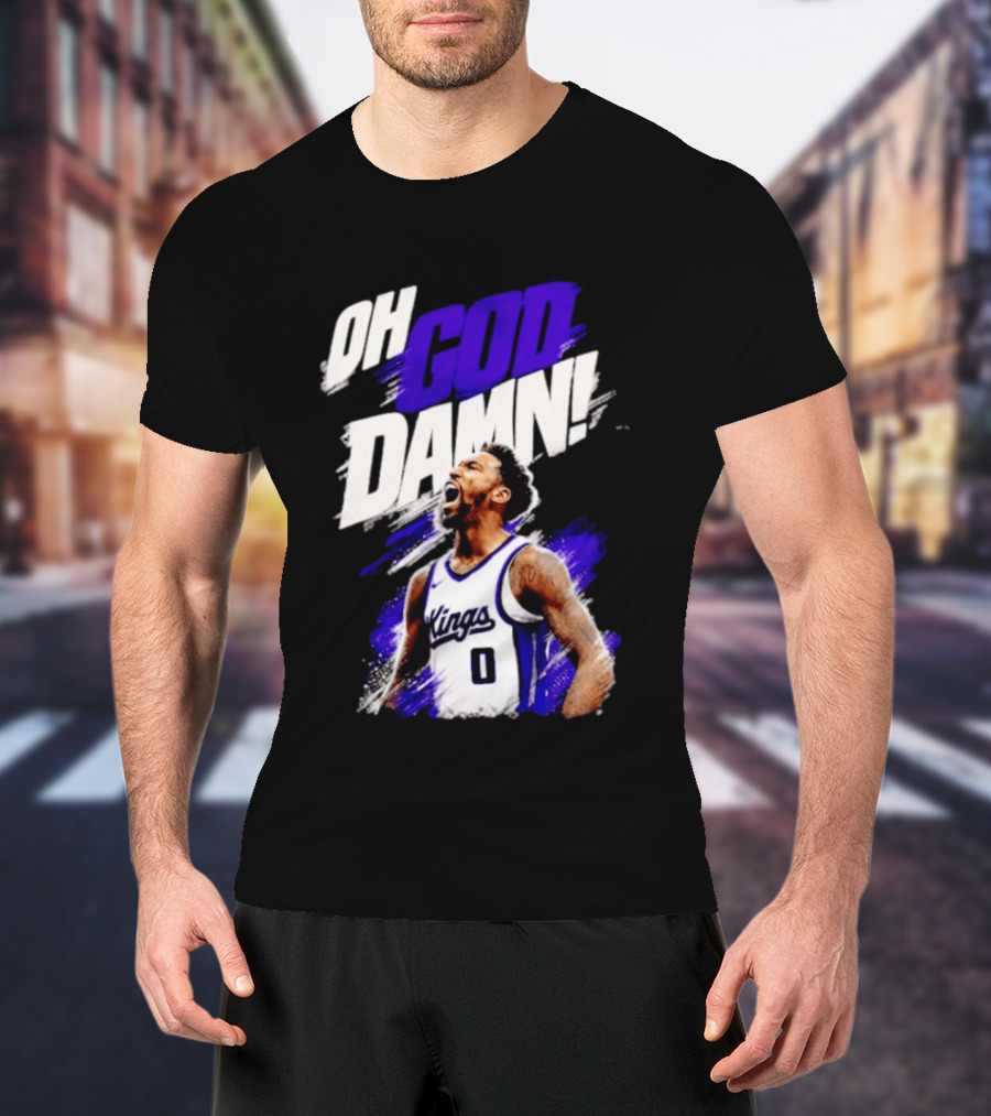 Malik Monk Oh God Damn Sacramento Kings 0 Jersey Celebration T-Shirt