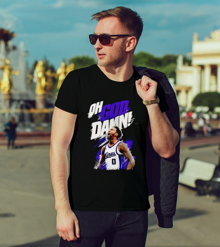 Malik Monk Oh God Damn Sacramento Kings 0 Jersey Celebration T-Shirt