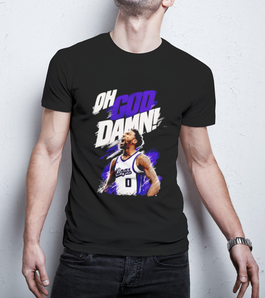 Malik Monk Oh God Damn Sacramento Kings 0 Jersey Celebration T-Shirt