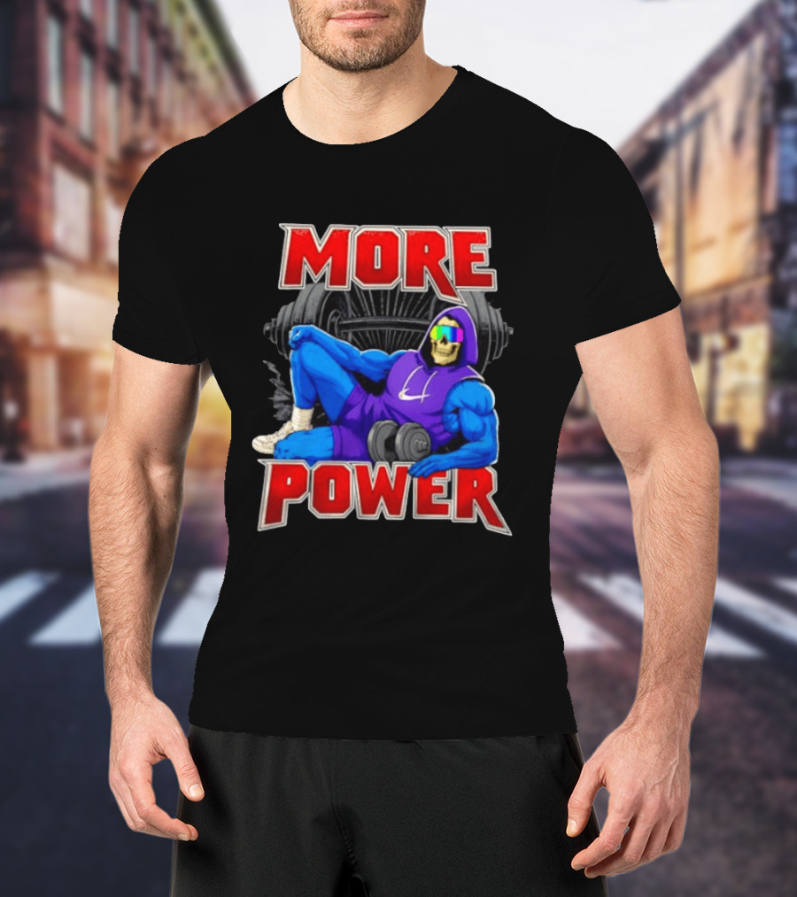 More Power Skeletor Masters Of The Universe Muscle Workout T-Shirt