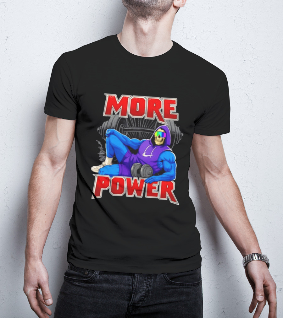 More Power Skeletor Masters Of The Universe Muscle Workout T-Shirt