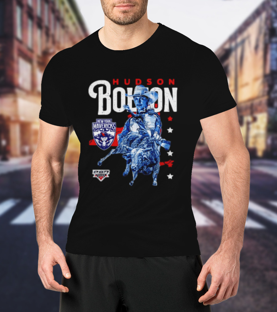 Hudson Bolton New York Mavericks PBR Teams Rodeo Champion T-Shirt
