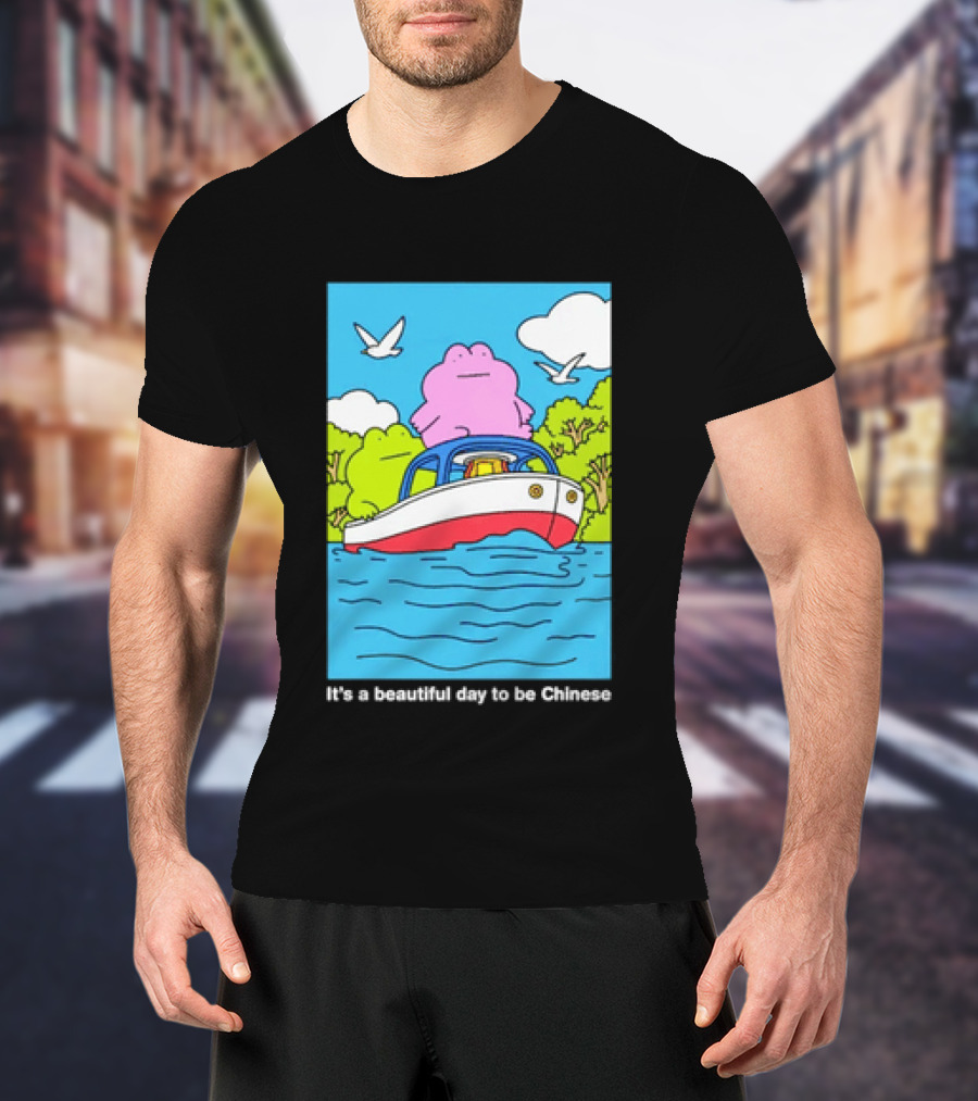 It's A Beautiful Day To Be Chinese Frog On A Boat T-Shirt