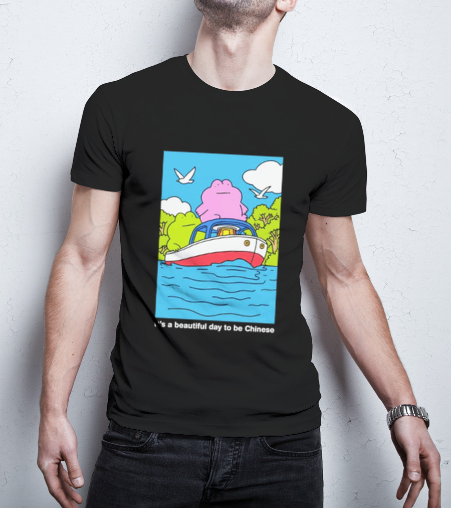 It's A Beautiful Day To Be Chinese Frog On A Boat T-Shirt