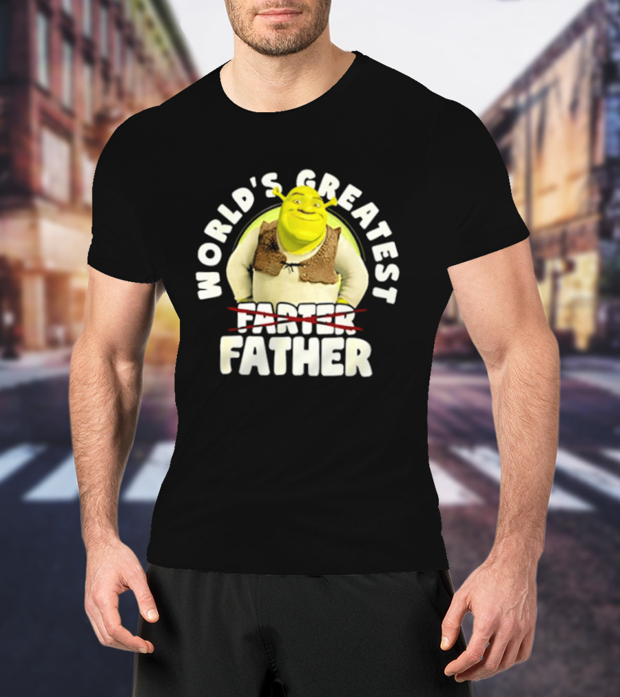 World's Greatest Farter Father Shrek Cartoon T-Shirt