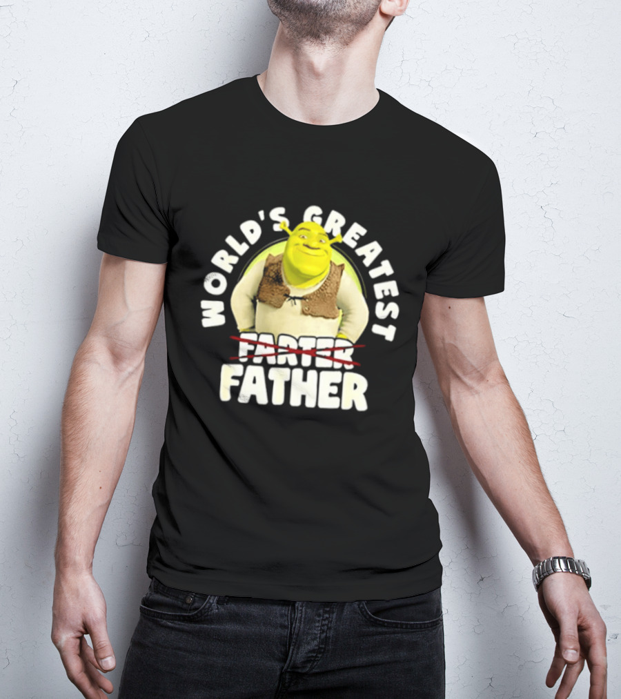 World's Greatest Farter Father Shrek Cartoon T-Shirt