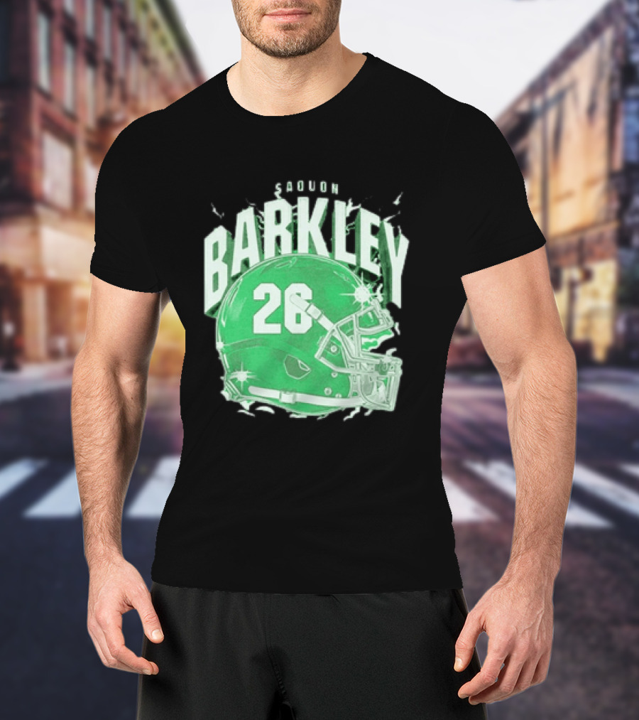 Saquon Barkley 26 Football Helmet T-Shirt
