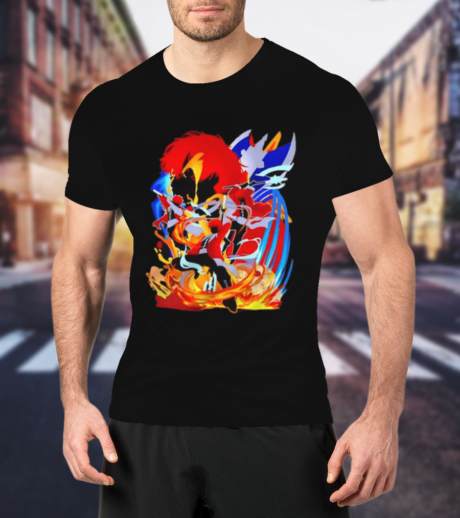 Stark Frieren Beyond Journey's End Anime Dynamic Colorful Scene T-Shirt