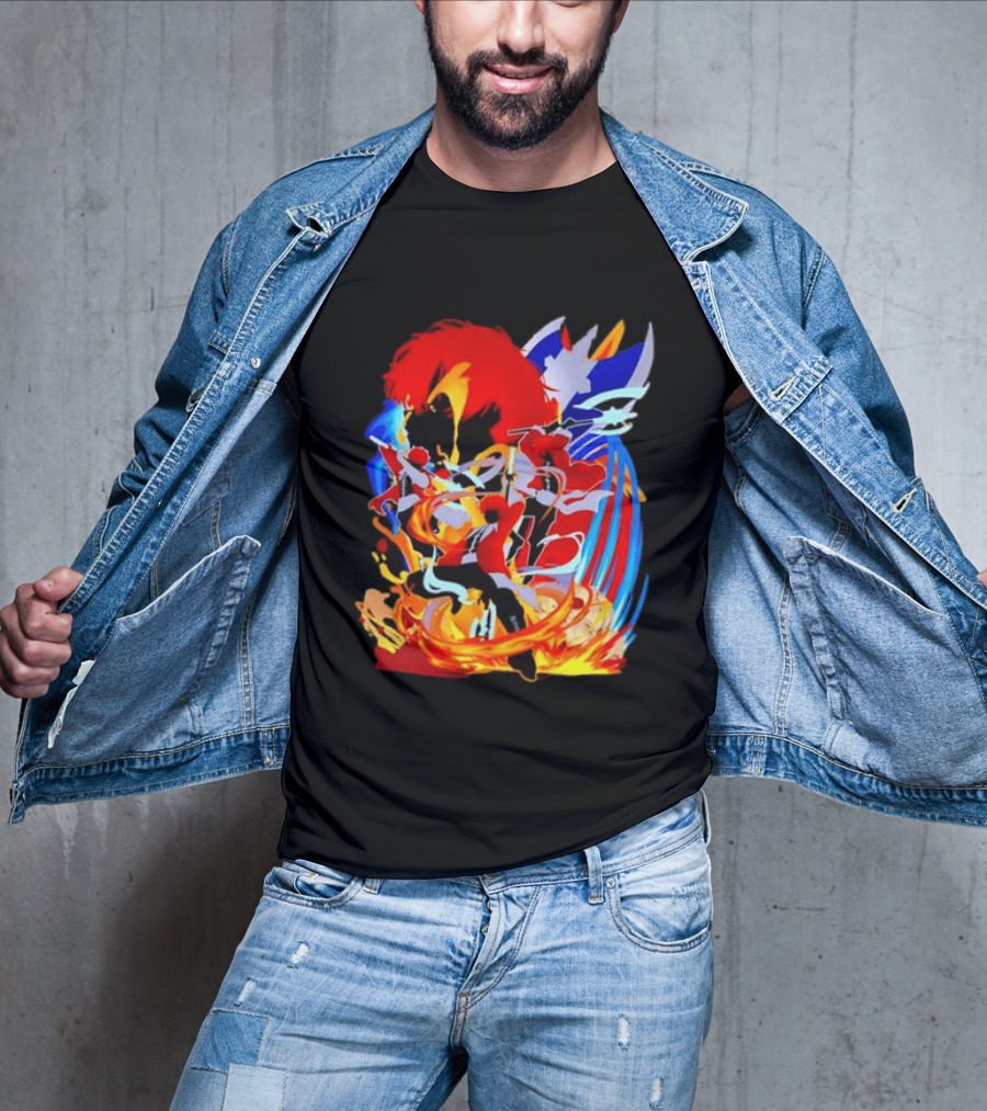 Stark Frieren Beyond Journey's End Anime Dynamic Colorful Scene T-Shirt