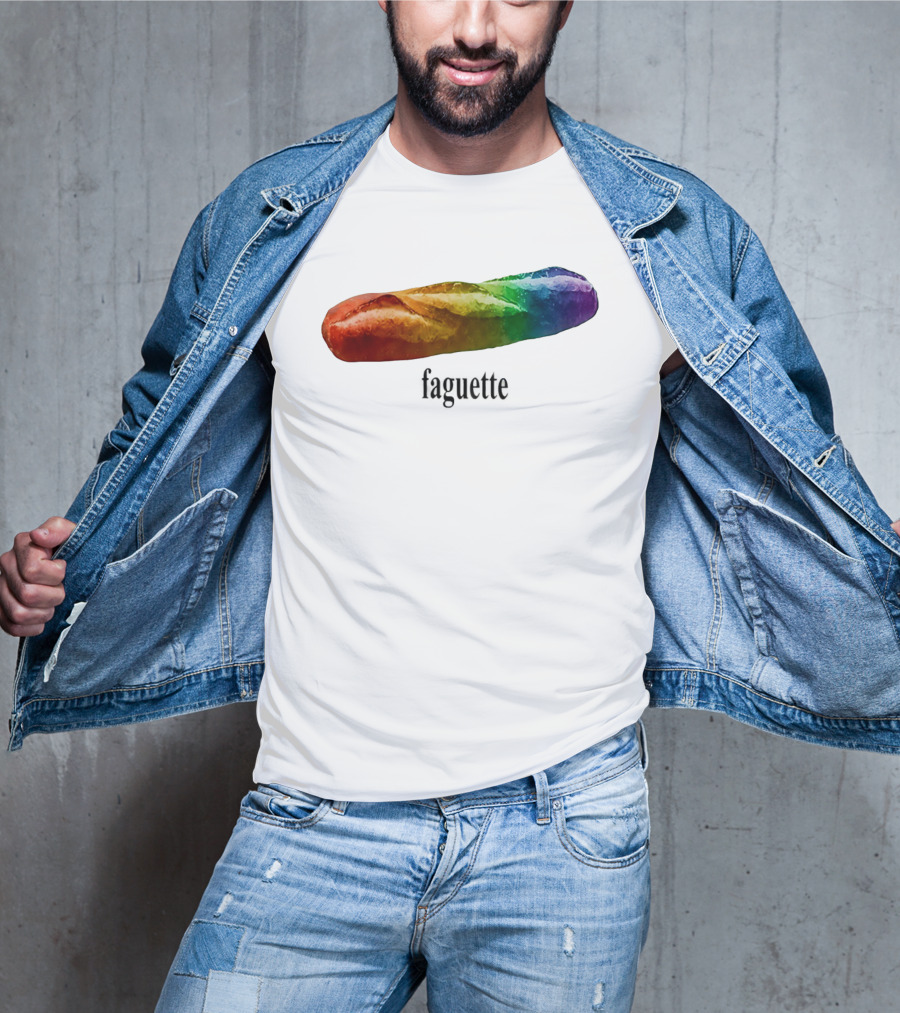 Baguette Rainbow Faguette LGBT Pride Colorful Bakery Equality T-Shirt