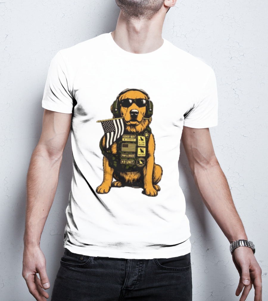 Good Boy Operator K9 Unit Can I Pet That Dog Paw & Order T-Shirt