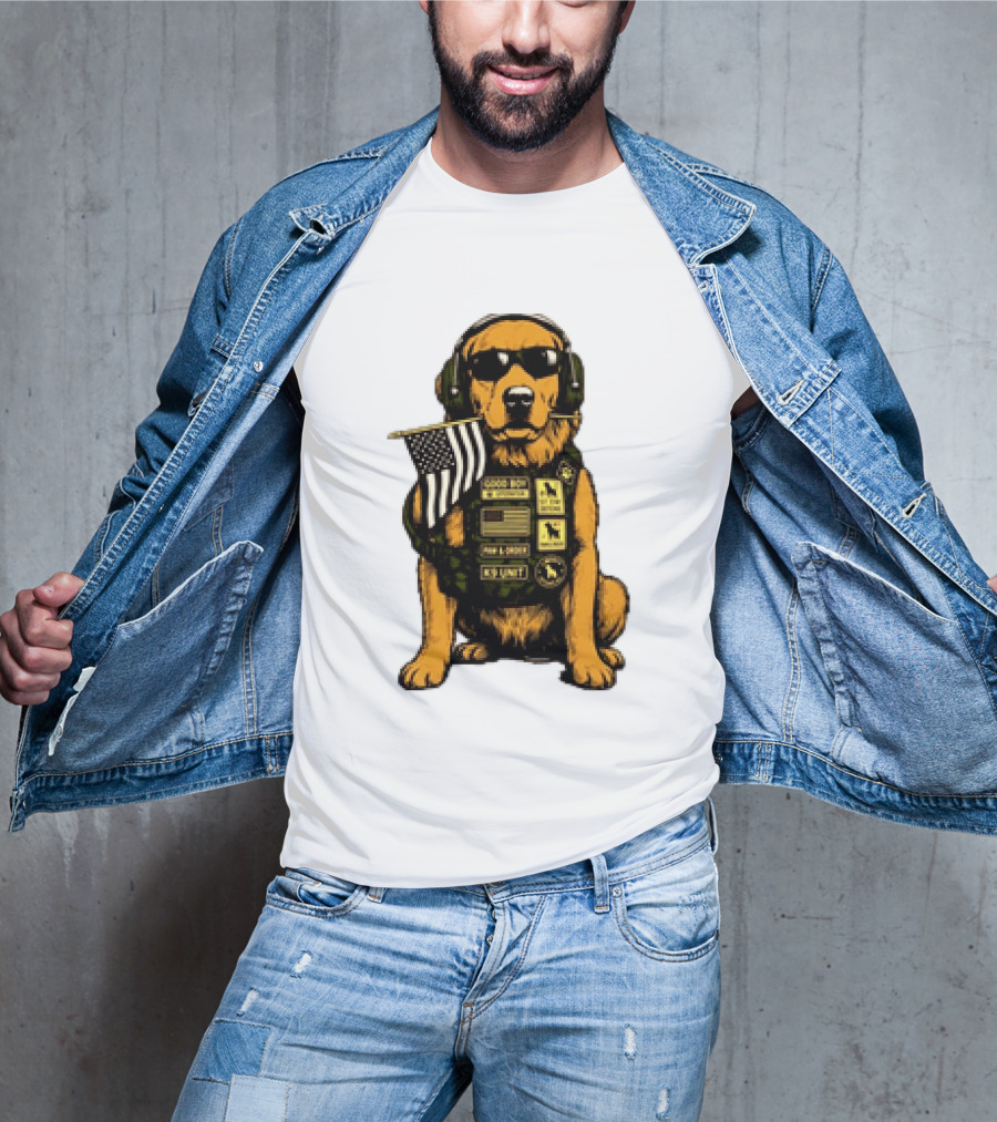 Good Boy Operator K9 Unit Can I Pet That Dog Paw & Order T-Shirt