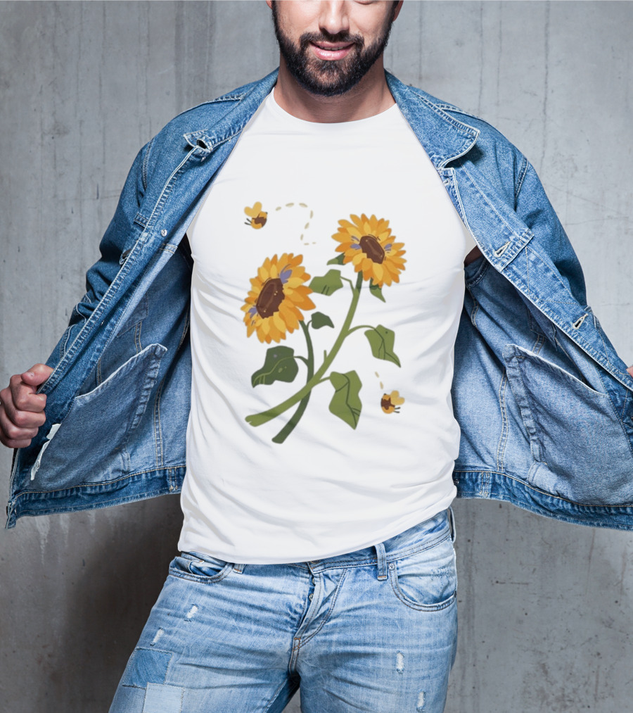 Sunflower Good Times With Sunflowers Bees And Scar Suowers T-Shirt
