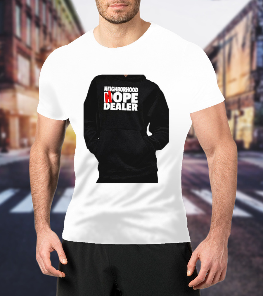 Neighborhood Hope Dealer Bold Red And White T-Shirt