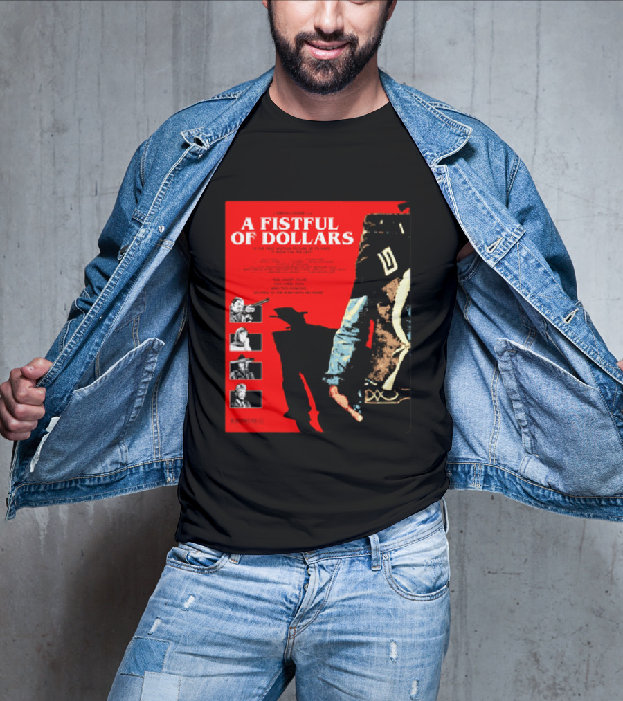 A Fistful Of Dollars Clint Eastwood Sergio Leone Movie Restricted 18 Certificate T-Shirt
