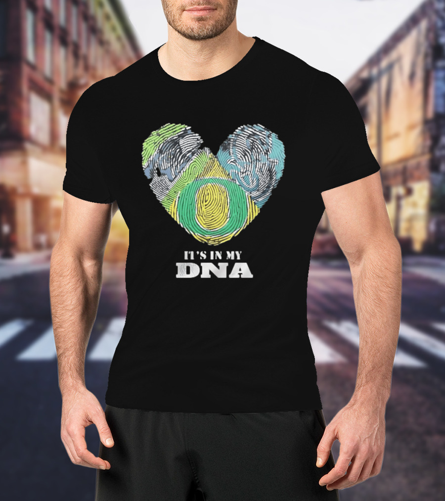 Oregon Ducks It's In My DNA Fingerprint Heart T-Shirt
