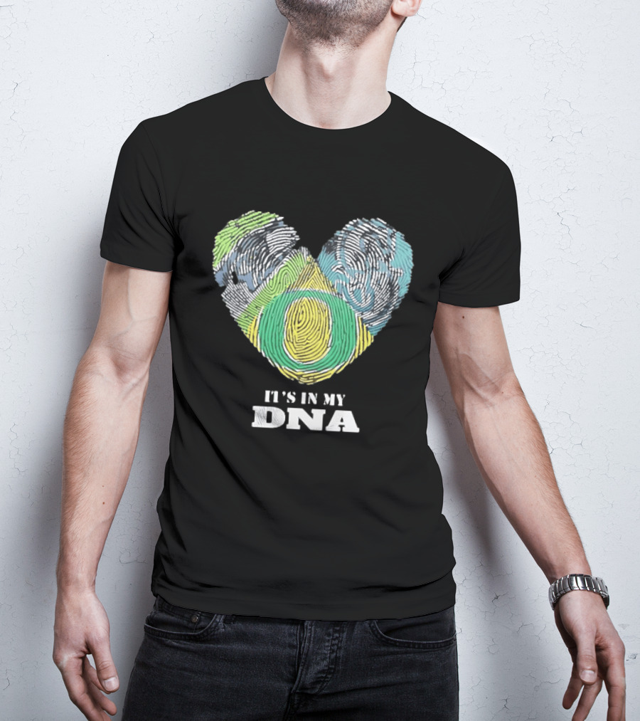 Oregon Ducks It's In My DNA Fingerprint Heart T-Shirt