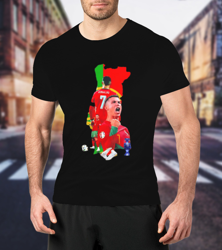 CR7 Portugal Cristiano Ronaldo Celebrating Portugal National Team Victory T-Shirt