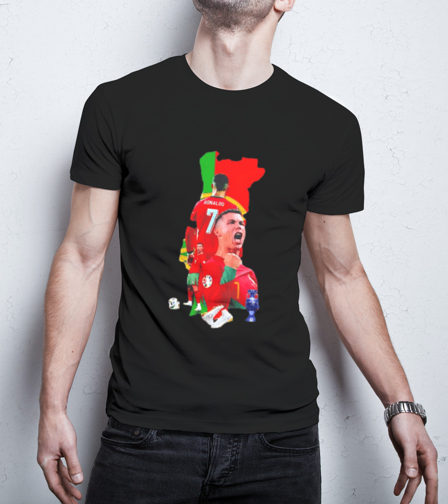 CR7 Portugal Cristiano Ronaldo Celebrating Portugal National Team Victory T-Shirt