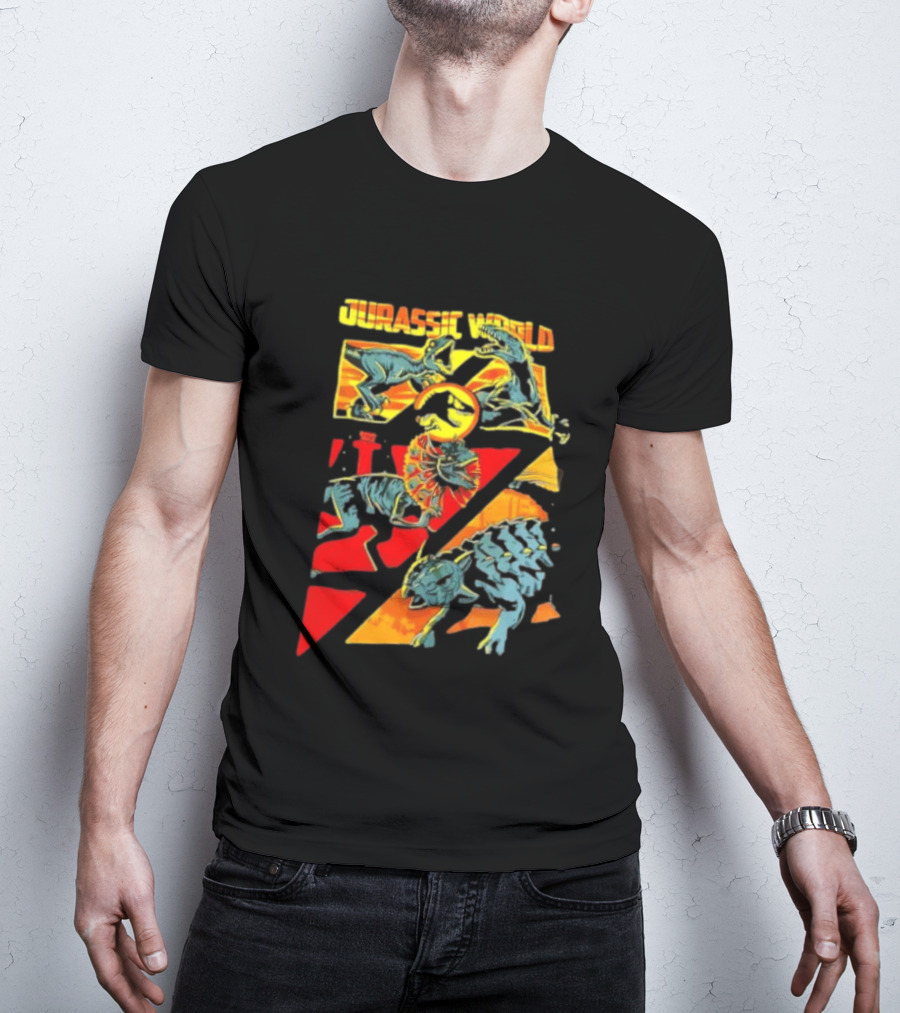 Velociraptor Dilophosaurus Ankylosaurus Jurassic World Dinosaurs T-Shirt