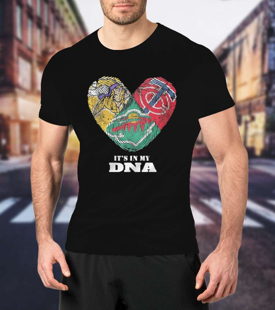 Minnesota Vikings Timberwolves Wild It's In My DNA T-Shirt
