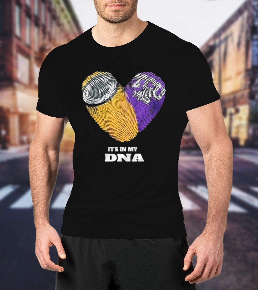 Green Bay Packers TCU Horned Frogs It's In My DNA Heart Fingerprints Fan Love T-Shirt