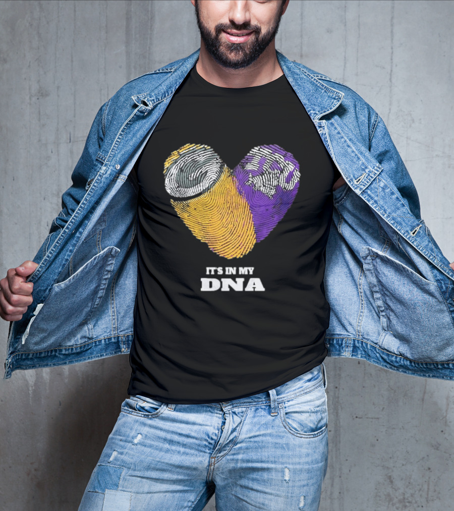 Green Bay Packers TCU Horned Frogs It's In My DNA Heart Fingerprints Fan Love T-Shirt