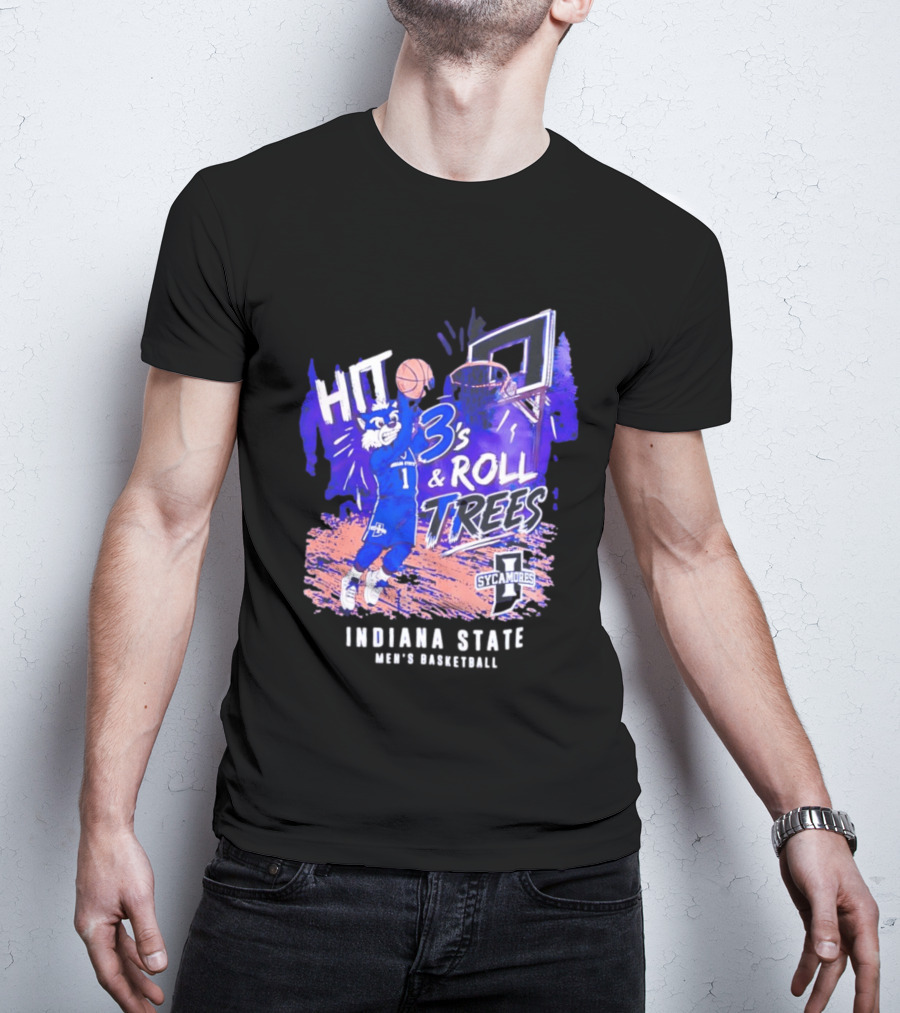 Indiana State Hit 3s And Roll Trees Sycamores Basketball T-Shirt